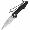 Artisan Cutlery Archaeo Flipper Detent Lock Folding Knife, Damascus, G10 Black, 1821NLBKC -Artisan Cutlery Shop ATZ 1821NL
