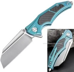 Artisan Cutlery Apache Nomad Flipper Framelock Knife, S35VN, Titanium/CF, 1813G-GNS