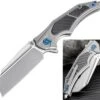 Artisan Cutlery Apache Nomad Flipper Framelock Knife, S35VN, Titanium/CF, 1813G-GYS -Artisan Cutlery Shop ATZ1813GGYS