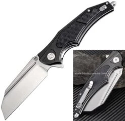 Artisan Cutlery Apache Flipper Folding Knife, D2, Aluminum/G10 Black, 1813PBBK