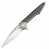 Artisan Cutlery Small Archaeo Flipper Framelock Knife, M390, Titanium/CF, 1821GSGYM -Artisan Cutlery Shop ATZ1821GSGYM