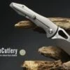Artisan Cutlery Great White Flipper Framelock Knife, S35VN, Titanium, 1841GGY -Artisan Cutlery Shop ATZ1841GGY