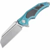 Artisan Cutlery Apache Nomad Flipper Folding Knife, M390, Titanium Green W/Carbon Fiber, ATZ1813GGNM
