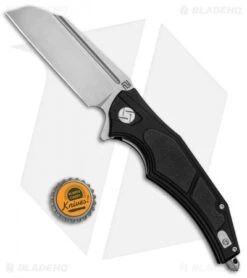 Artisan Cutlery Apache Liner Lock Knife Black/Black G-10 (3.5" Stonewash) -Artisan Cutlery Shop Artisan Apache LL Black Black G 10 SW ATZ1813PBBK BHQ 87133 jr bottlecap