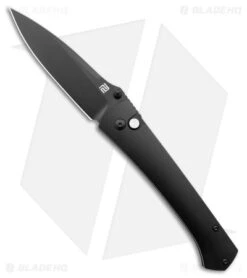 Artisan Cutlery Andromeda Button Lock Knife Black Titanium (3.5" Black)