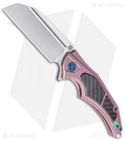 Artisan Cutlery Apache Frame Lock Knife Rose Ti/Carbon Fiber (3.5" Satin M390)