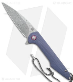 Artisan Cutlery Archaeo Liner Lock Knife Blue G-10 (3.5" Damascus) ATZ1821NL-BUC