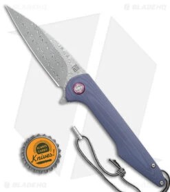 Artisan Cutlery Archaeo Liner Lock Knife Blue G-10 (3.5" Damascus) ATZ1821NL-BUC -Artisan Cutlery Shop Artisan Cutlery Archaeo LL Blue G 10 Damascus BHQ 154081 jr bottlecap