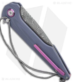 Artisan Cutlery Archaeo Liner Lock Knife Blue G-10 (3.5" Damascus) ATZ1821NL-BUC -Artisan Cutlery Shop Artisan Cutlery Archaeo LL Blue G 10 Damascus BHQ 154081 jr spine lock