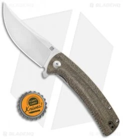Artisan Cutlery Arroyo Liner Lock Knife OD Green Micarta (3.4" Satin) 1845P-ODG -Artisan Cutlery Shop Artisan Cutlery Arroyo OD Green Micarta SW 1845P ODG BHQ 119572 jr bottlecap
