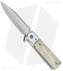 Artisan Cutlery Classic Liner Lock Knife Textured Green G-10 (3.8" Damascus)