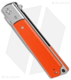 Artisan Cutlery Classic Liner Lock Knife Orange G-10 (3.8" Satin) -Artisan Cutlery Shop Artisan Cutlery Classic Textured Orange G10 satin BHQ 87214 er spine