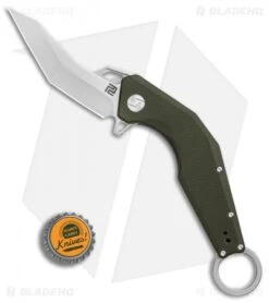 Artisan Cutlery Cobra Liner Lock Knife Green G-10 (3.5" Satin D2) -Artisan Cutlery Shop Artisan Cutlery Cobra Green G10 Satin BHQ 87227 er bottlecap