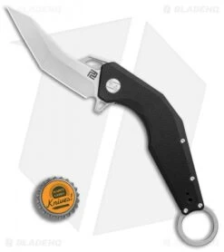 Artisan Cutlery Cobra Liner Lock Knife Textured Black G-10 (3.5" Satin) -Artisan Cutlery Shop Artisan Cutlery Cobra Textured Black G10 Satin BHQ 87131 er bottlecap