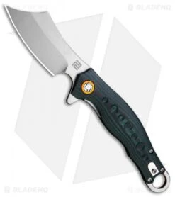 Artisan Cutlery Corsair Liner Lock Knife Black/Green G-10 (2.95" Stonewash D2)