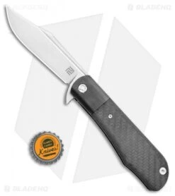 Artisan Cutlery D. Rocket Hyperion Frame Lock Knife CF/Black Ti (4" Satin) 1834G -Artisan Cutlery Shop Artisan Cutlery D Rocket Hyperion FL CF Black Ti Satin 1834G BHQ 105421 jr bottlecap