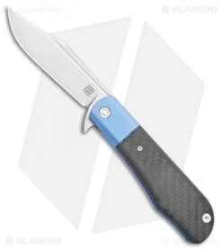 Artisan Cutlery D. Rocket Hyperion Frame Lock Knife CF/Blue Ti (4" Satin) 1834G