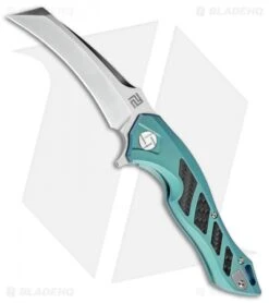 Artisan Cutlery Eagle Liner Lock Knife Green Titanium/CF (3.46" Satin M390)