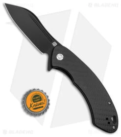 Artisan Cutlery Eterno Liner Lock Knife Carbon Fiber (3.5" Black D2) -Artisan Cutlery Shop Artisan Cutlery Eterno LL CF Black BHQ 95810 jr bottlecap