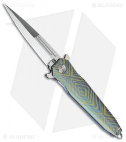 Artisan Cutlery Hornet Liner Lock Knife Blue Stripe Ti (3.54" Satin S35VN)