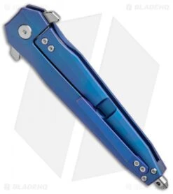 Artisan Cutlery Hornet Frame Lock Knife Blue Titanium (3.5" Satin S35VN) -Artisan Cutlery Shop Artisan Cutlery Hornet LL Blue Ti Satin 1810G BUS BHQ 90019 jr side