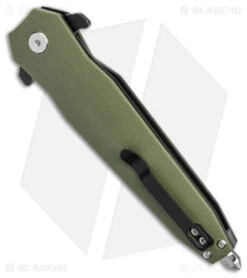 Artisan Cutlery Hornet Liner Lock Knife Smooth OD Green G-10 (3.54" Black D2) -Artisan Cutlery Shop Artisan Cutlery Hornet LL OD Green G 10 Black BHQ 95788 jr side