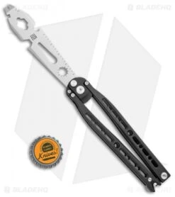 Artisan Cutlery Kinetic-Tool Automatic Butterfly Tool Black Titanium (4" SW) -Artisan Cutlery Shop Artisan Cutlery Kinetic Tool Auto Butterfly Black Ti SW BHQ 112061 jr bottlecap