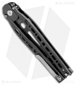 Artisan Cutlery Kinetic-Tool Automatic Butterfly Tool Black Aluminum (4" Black) -Artisan Cutlery Shop Artisan Cutlery Kinetic Tool Auto Butterfly Tool Black Aluminum Black 1831P BK BHQ 107383 jr side