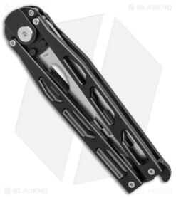 Artisan Cutlery Kinetic-Tool Automatic Butterfly Tool Black Ti (3.3" Stonewash) -Artisan Cutlery Shop Artisan Cutlery Kinetic Tool Auto Butterfly Tool Black Ti SW BHQ 144899 jr side