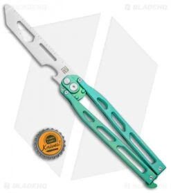 Artisan Cutlery Kinetic-Tool Automatic Butterfly Tool Green Ti (4" Satin) -Artisan Cutlery Shop Artisan Cutlery Kinetic Tool Auto Butterfly Tool Gray Green Ti Satin 1823G GN BHQ 95171 jr bottlecap