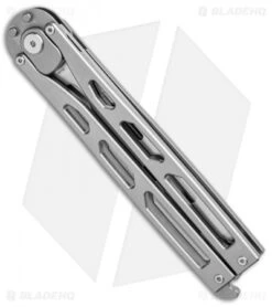 Artisan Cutlery Kinetic-Tool Automatic Butterfly Tool Gray Ti (4" Satin) -Artisan Cutlery Shop Artisan Cutlery Kinetic Tool Auto Butterfly Tool Gray Ti Satin 1823G GY BHQ 94480 jr side