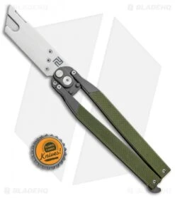 Artisan Cutlery Kinetic-Tool Automatic Butterfly Tool Green G-10 (2.8" SW) -Artisan Cutlery Shop Artisan Cutlery Kinetic Tool Auto Butterfly Tool Opener Curved Green G 10 1823PO GNF BHQ 95869 jr bottlecap