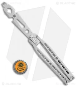 Artisan Cutlery Kinetic-Tool Automatic Butterfly Tool Stonewash Steel (4" SW) -Artisan Cutlery Shop Artisan Cutlery Kinetic Tool Auto Butterfly Tool SW Steel SW BHQ 112057 jr bottlecap