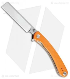 Artisan Cutlery Orthodox Liner Lock Knife Orange G-10 (3.5" Stonewash)