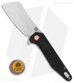 Artisan Cutlery Osprey Liner Lock Knife Smooth Black G-10 (3.6" Stonewash) -Artisan Cutlery Shop Artisan Cutlery Osprey Black G10 SW BHQ 87217 er bottlecap
