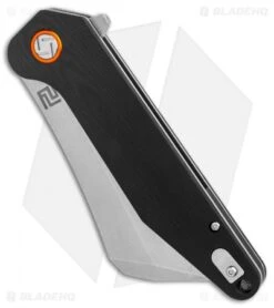 Artisan Cutlery Osprey Liner Lock Knife Smooth Black G-10 (3.6" Stonewash) -Artisan Cutlery Shop Artisan Cutlery Osprey Black G10 SW BHQ 87217 er spine