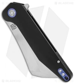 Artisan Cutlery Osprey Liner Lock Knife Black Titanium (3.6" Satin) -Artisan Cutlery Shop Artisan Cutlery Osprey Black Ti Satin BHQ 87215 er spine