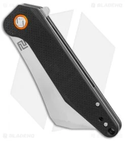 Artisan Cutlery Osprey Liner Lock Knife Textured Black G-10 (3.6" Stonewash) -Artisan Cutlery Shop Artisan Cutlery Osprey Textured Black G10 SW BHQ 87112 er spine