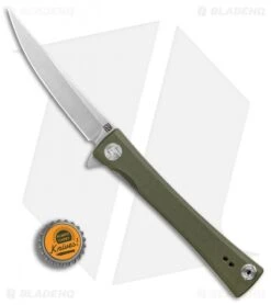 Artisan Cutlery S Waistline Liner Lock Knife Green G-10 (4" Stonewash) -Artisan Cutlery Shop Artisan Cutlery S Waistline Green G10 SW BHQ 87116 er bottlecap