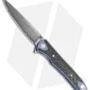 Artisan Cutlery Shark Liner Lock Knife Blue Carbon Fiber/Ti (4" Damascus)