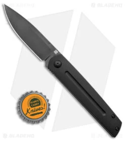 Artisan Cutlery Sirius Frame Lock Knife Black Titanium (3.5" Black 20CV) -Artisan Cutlery Shop Artisan Cutlery Sirius FL Black Ti Black BHQ 144901 jr bottlecap