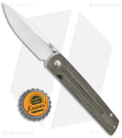 Artisan Cutlery Sirius Liner Lock Knife (3.5" Satin S35VN) 1849P-ODG -Artisan Cutlery Shop Artisan Cutlery Sirius Folding Green Micarta Satin BHQ 139332 jr bottlecap
