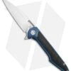 Artisan Cutlery Small Archaeo Frame Lock Flipper Knife Blue Ti/CF (3" Satin) -Artisan Cutlery Shop Artisan Cutlery Small Archaeo FL Blue Ti CF Satin ATZ1821GSBUM BHQ 93339 jr