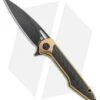 Artisan Cutlery Small Archaeo Frame Lock Flipper Knife Gold/CF (3"Black)