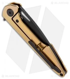 Artisan Cutlery Small Archaeo Frame Lock Flipper Knife Gold/CF (3"Black) -Artisan Cutlery Shop Artisan Cutlery Small Archaeo FL FL Gold CF Black 1821GS BKD BHQ 99411 jr side