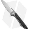 Artisan Cutlery Small Archaeo Frame Lock Flipper Knife Gray Ti/CF (3" Damascus)