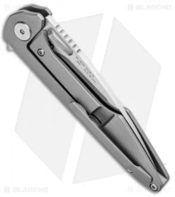 Artisan Cutlery Small Archaeo Frame Lock Flipper Knife Gray Ti/CF (3" Satin) -Artisan Cutlery Shop Artisan Cutlery Small Archaeo FL Gray Ti CF Satin ATZ1821GSGYM BHQ 93345 jr side