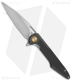 Artisan Cutlery Small Archaeo LinerLock Knife Textured Black G-10 (3" Stonewash)