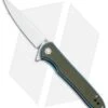 Artisan Cutlery Small Shark Liner Lock Knife OD Green G-10 (3" Stonewash)