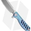 Artisan Cutlery Small Tomahawk Frame Lock Knife Blue Titanium (3" Satin M390)